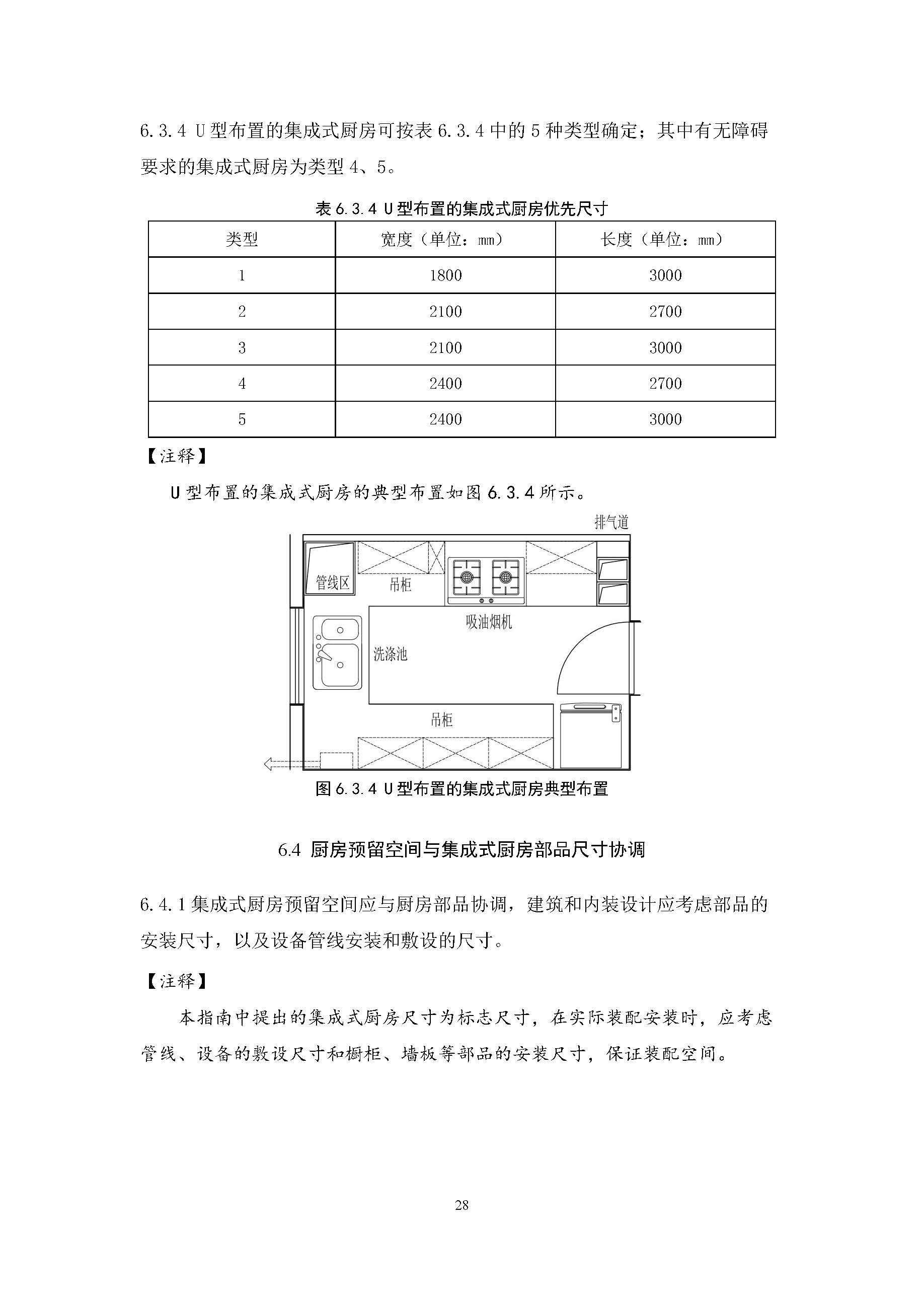 住宅装配化装修主要部品部件尺寸指南标准