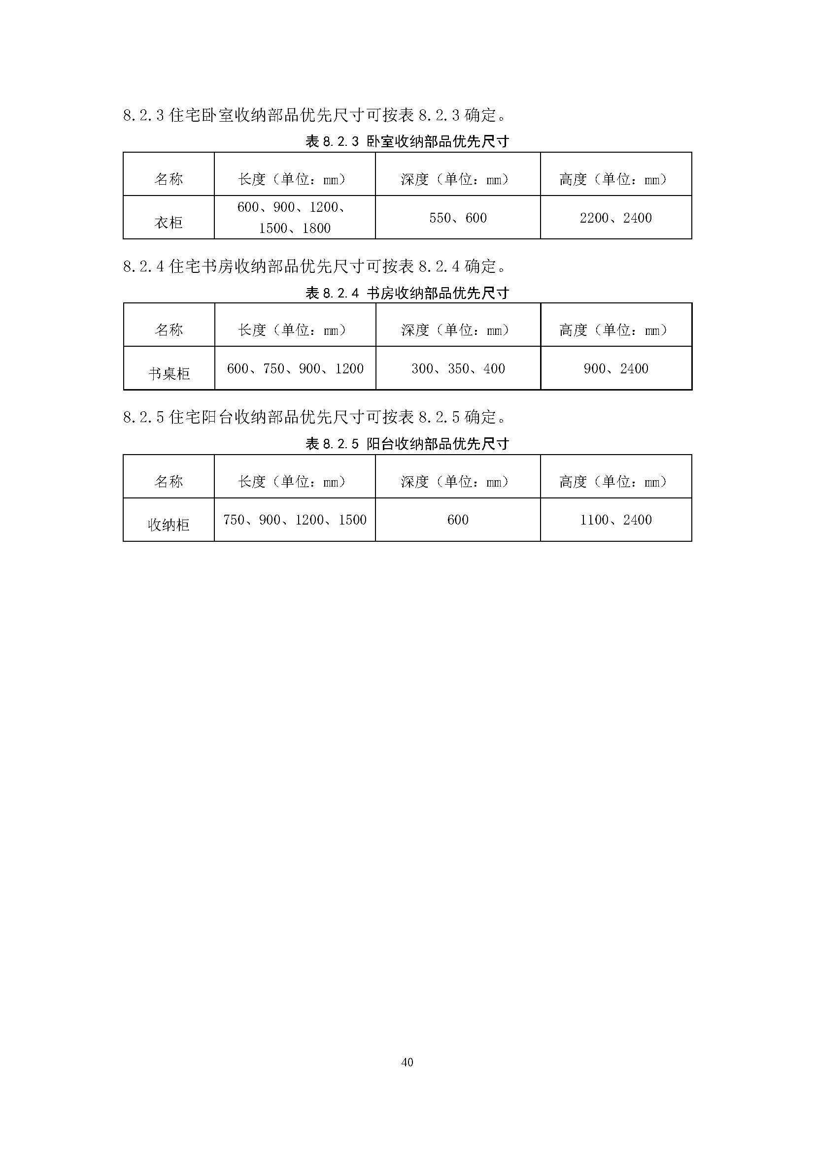 住宅装配化装修主要部品部件尺寸指南标准